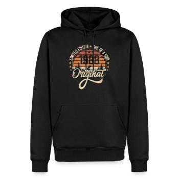 1988 Vintage Jahrgang Retro Geburtstag Geschenk - Männer Premium Bio Hoodie - Schwarz - Vorne - Nico (187cm)