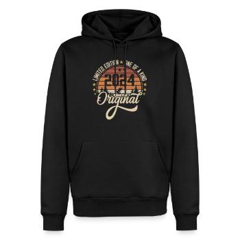 2024 Vintage Jahrgang Retro Geburtstag Geschenk - Männer Premium Bio Hoodie - Schwarz - Vorne - Nico (187cm)