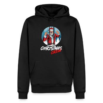 Équipe de Noël pour votre fête - Sweat à capuche Premium bio Homme - noir - Devant - Nico (187cm)