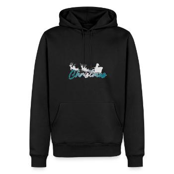 Christmas sledge - Männer Premium Bio Hoodie - Schwarz - Vorne - Nico (187cm)