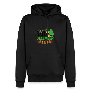 Hello December - Männer Premium Bio Hoodie - Schwarz - Vorne - Nico (187cm)