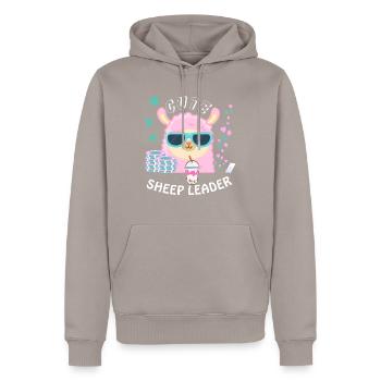Kawaii - Poker Sheep leader - chipleader poker - Men’s Premium Organic Hoodie - taupe - Front - Nico (187cm)