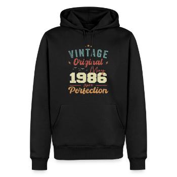 Mai 1986 Geburtstag Mai 1986 Geschenk Mai 1986 - Männer Premium Bio Hoodie - Schwarz - Vorne - Nico (187cm)