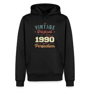 Mai 1990 Geburtstag Mai 1990 Geschenk Mai 1990 - Männer Premium Bio Hoodie - Schwarz - Vorne - Nico (187cm)