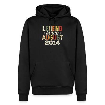 August 2014 Jahrestag August 2014 - August 2014 - Männer Premium Bio Hoodie - Schwarz - Vorne - Nico (187cm)