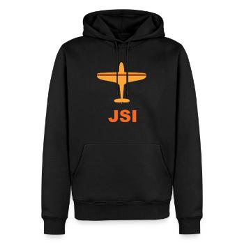 Flughafen Skiathos - Griechenland - JSI - Spotter - Männer Premium Bio Hoodie - Schwarz - Vorne - Nico (187cm)