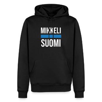 Mikkeli T Shirt Finland Mikkeli Suomi - Men’s Premium Organic Hoodie - black - Front - Nico (187cm)