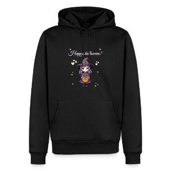Frohe Halloween-Hexe! - Männer Premium Bio Hoodie - Schwarz - Vorne - Nico (187cm)