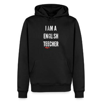 Englischlehrer mit Grammatikschwäche - Männer Premium Bio Hoodie - Schwarz - Vorne - Nico (187cm)