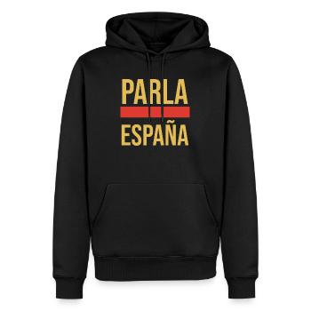 Parla Fischerhut - Männer Premium Bio Hoodie - Schwarz - Vorne - Nico (187cm)