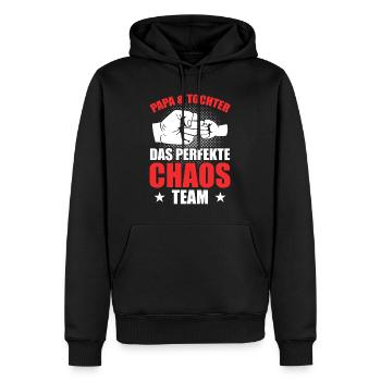 Papa Tochter das perfekte Chaos Team - Männer Premium Bio Hoodie - Schwarz - Vorne - Nico (187cm)
