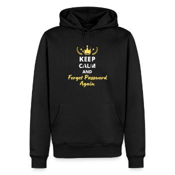 “Keep Calm and Forget Password Again” - Geek & fun - Sweat à capuche Premium bio Homme - noir - Devant - Nico (187cm)