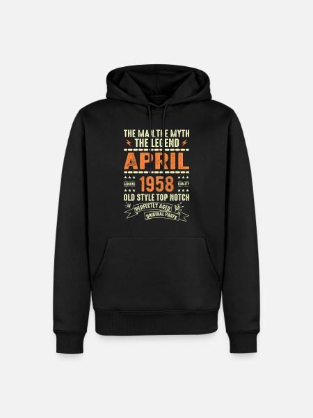 april 1958, APRIL 1958 - Männer Premium Bio Hoodie - Schwarz
