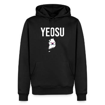 Yeosu T-Shirt Suedkorea Souvenir - Männer Premium Bio Hoodie - Schwarz - Vorne - Nico (187cm)