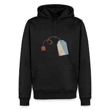 Sachets de thé Retro Style Vintage - Sweat à capuche Premium bio Homme - noir - Devant - Nico (187cm)