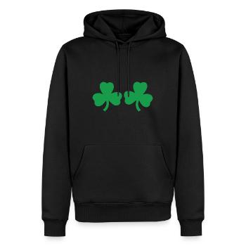St. Patrick's Day Irland Geschenkidee Kleeblatt - Männer Premium Bio Hoodie - Schwarz - Vorne - Nico (187cm)