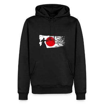 Kendo Arts Martiaux Japonais Kenjutsu Kendoka - Sweat à capuche Premium bio Homme - noir - Devant - Nico (187cm)