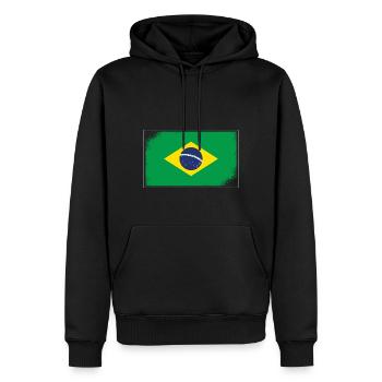 Brasilien Flagge Brasilianische Fahne Südamerika - Männer Premium Bio Hoodie - Schwarz - Vorne - Nico (187cm)