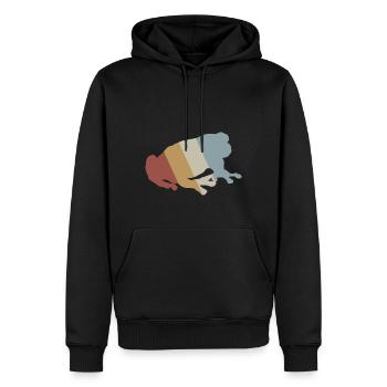 Frosch Retro Style Vintage - Männer Premium Bio Hoodie - Schwarz - Vorne - Nico (187cm)