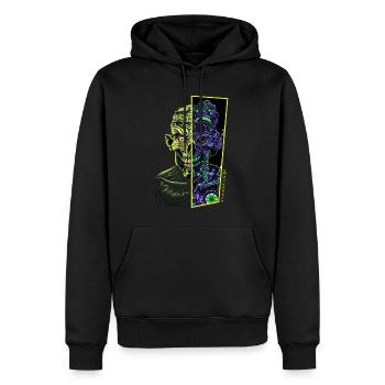 Zombie vs. Robots - Men’s Premium Organic Hoodie - black - Front - Nico (187cm)