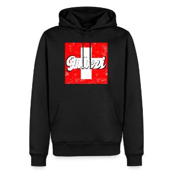 Schweiz T-shirt Geschenkidee - Männer Premium Bio Hoodie - Schwarz - Vorne - Nico (187cm)