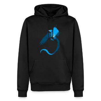 Aigle légendaire - Sweat à capuche Premium bio Homme - noir - Devant - Nico (187cm)