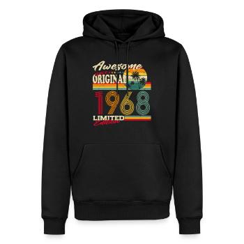 Original 1968 vintage vintage cadeau d’anniversaire - Sweat à capuche Premium bio Homme - noir - Devant - Nico (187cm)