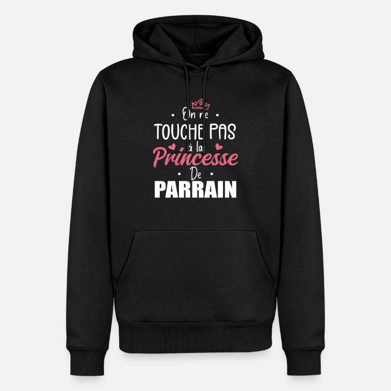 On ne touche pas à la princesse de parrain - Sweat à capuche Premium bio Homme - noir