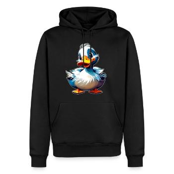 Süße kleine Ente - Männer Premium Bio Hoodie - Schwarz - Vorne - Nico (187cm)