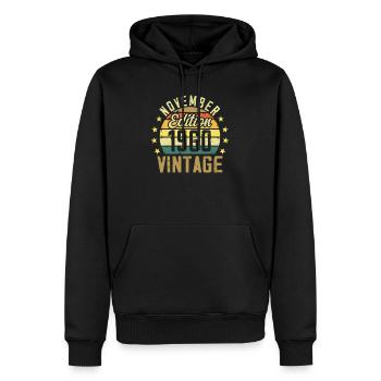 Les légendes sont nés en novembre 1960 - 1960 - Sweat à capuche Premium bio Homme - noir - Devant - Nico (187cm)