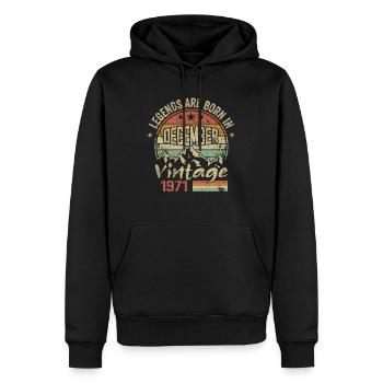 Legends wurden im Dezember 1971 geboren - 1971 Dezember - Männer Premium Bio Hoodie - Schwarz - Vorne - Nico (187cm)