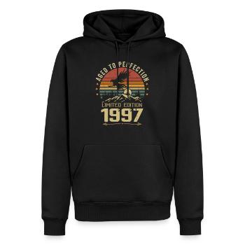 1997 Original Vintage Anniversaire 1997 rétro - Sweat à capuche Premium bio Homme - noir - Devant - Nico (187cm)