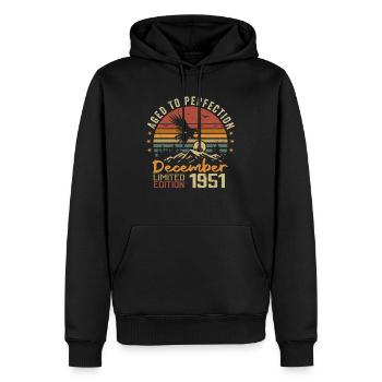 Die Legenden wurden im Dezember 1951 - 1951 geboren - Männer Premium Bio Hoodie - Schwarz - Vorne - Nico (187cm)