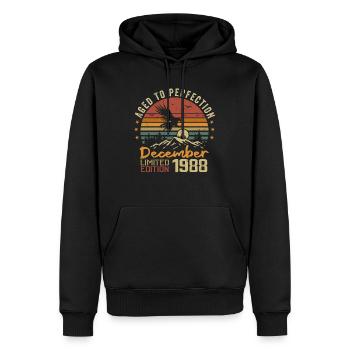 Les Légendes Sont Nées En Décembre 1988 - 1988 - Sweat à capuche Premium bio Homme - noir - Devant - Nico (187cm)