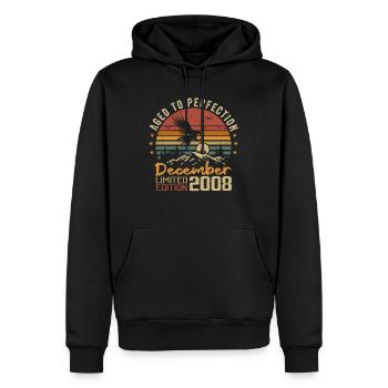 Die Legenden wurden im Dezember 2008 - 2008 geboren - Männer Premium Bio Hoodie - Schwarz - Vorne - Nico (187cm)