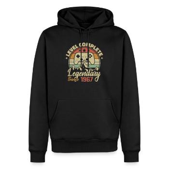 Cadeau D'anniversaire 1967 Niveau Complete - 1967 - Sweat à capuche Premium bio Homme - noir - Devant - Nico (187cm)