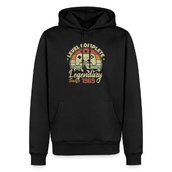 Cadeau D'anniversaire 1969 Niveau Complete - 1969 - Sweat à capuche Premium bio Homme - noir - Devant - Nico (187cm)