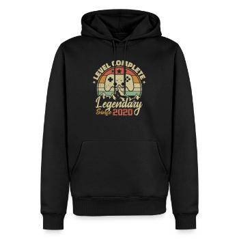 Cadeau D'anniversaire 2020 Niveau Complete - 2020 - Sweat à capuche Premium bio Homme - noir - Devant - Nico (187cm)