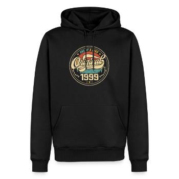 Original 1999 Vintage - Cadeau D’anniversaire 1999 - Sweat à capuche Premium bio Homme - noir - Devant - Nico (187cm)