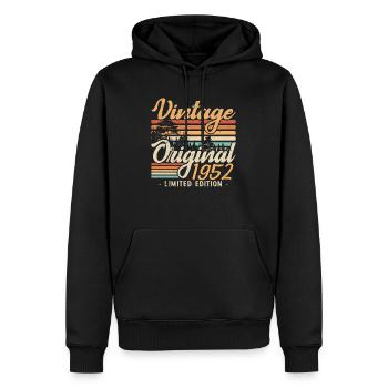 Anniversaire Millésime Fabriqué en 1952 Retro 1952 - Sweat à capuche Premium bio Homme - noir - Devant - Nico (187cm)