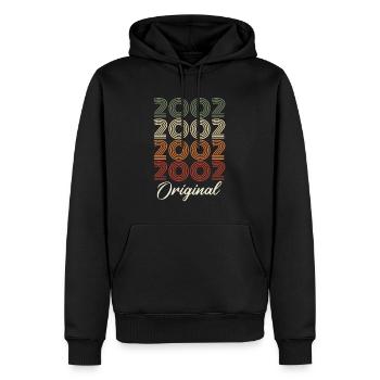 2002 Cadeau D'anniversaire Vintage Original 2002 - Sweat à capuche Premium bio Homme - noir - Devant - Nico (187cm)