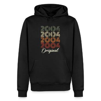 2004 Cadeau D'anniversaire Vintage Original 2004 - Sweat à capuche Premium bio Homme - noir - Devant - Nico (187cm)