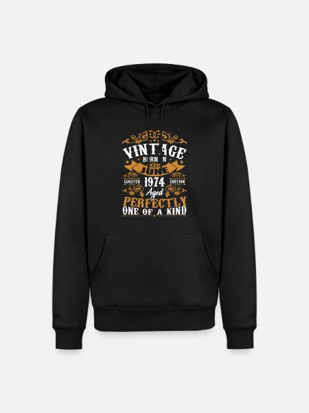 Gift June 1974 Birthday June 1974 June 1974 - Men’s Premium Organic Hoodie - black