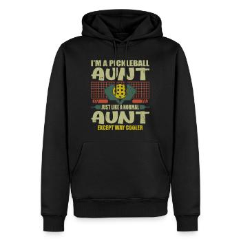 Im A Pickleball Aunt Like A Normal Aunt Pickleball - Sweat à capuche Premium bio Homme - noir - Devant - Nico (187cm)