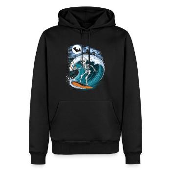 Kitesurfer Halloween Skeleton - Men’s Premium Organic Hoodie - black - Front - Nico (187cm)