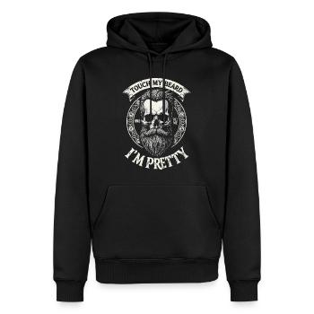 Touch My Beard and Tell Me I'm Pretty - Sweat à capuche Premium bio Homme - noir - Devant - Nico (187cm)
