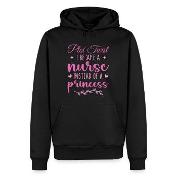 Krankenschwester Nicht Prinzessin Lustige Krankenschwester für Frauen, Mädchen - Männer Premium Bio Hoodie - Schwarz - Vorne - Nico (187cm)