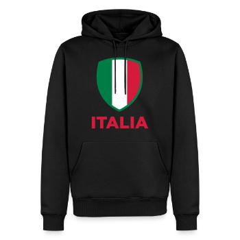 Nationalflagge von Italien - Männer Premium Bio Hoodie - Schwarz - Vorne - Nico (187cm)