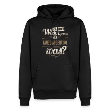 Es gibt wichtigeres als Tango Argentino - sepia - Männer Premium Bio Hoodie - Schwarz - Vorne - Nico (187cm)