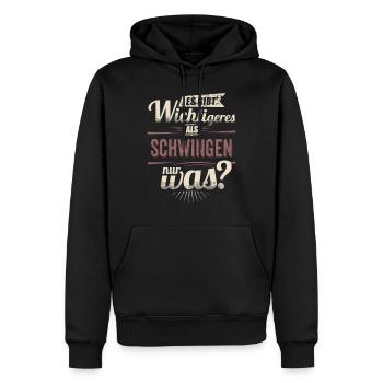 Es gibt wichtigeres als Schwingen - RAHMENLOS - Männer Premium Bio Hoodie - Schwarz - Vorne - Nico (187cm)